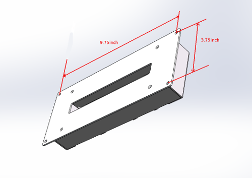 AT209CE mounting hole pattern, 9.75 inch by 3.75 inch
